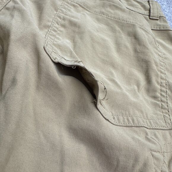 Eddie Bauer First Ascent Cargo Pants Men 30x30 Brown Khaki Straight Outdoor Hike - Picture 6 of 16